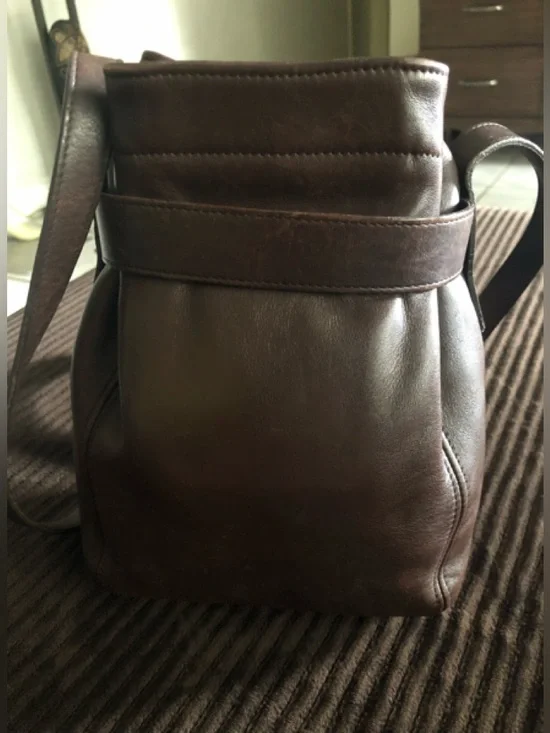 Vintage Coach SoHo Dark Brown Leather Crossbody with Gold Buckle #4156 - Picture 3 of 12